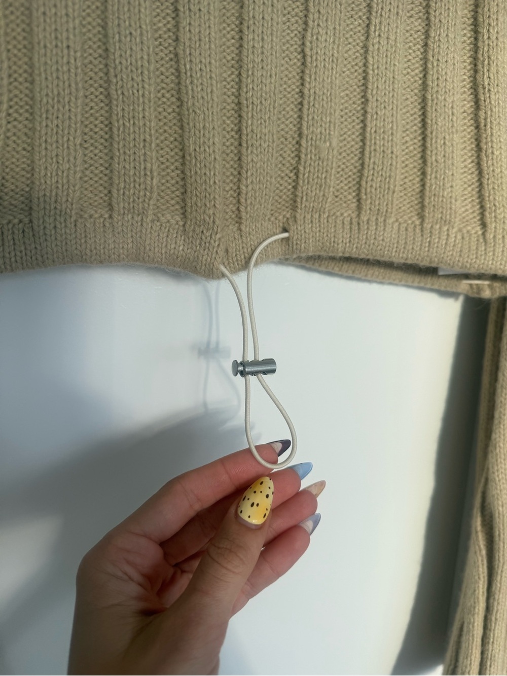 Zara Tan Cropped Rib Knit Sweater - Picture 2 of 3